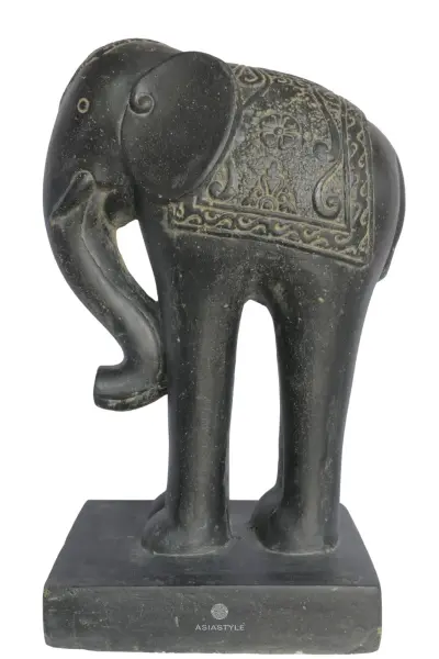 Product image 7 of the product “Majestic Elephant Sculpture, 60 cm Height, Cast Stone, Antique Finish Colour ”